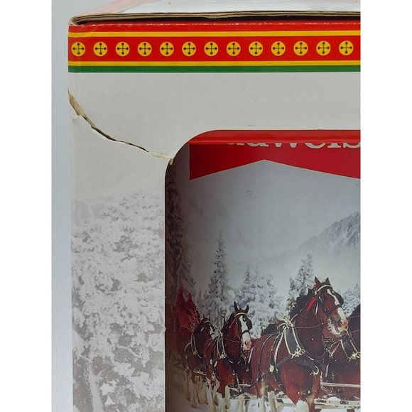 Budweiser Holiday Glass Stein Christmas 2021 Limited Ed Mug Collectible 16oz - Picture 6 of 10